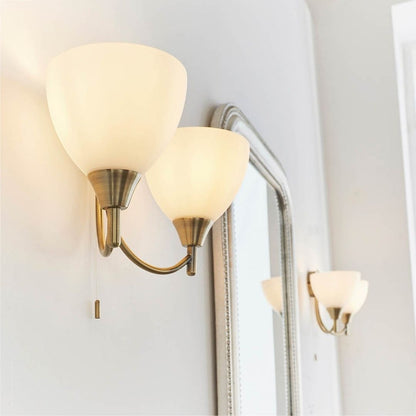 Alton 2-light Antique Brass Wall Light