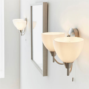Alton 2 Light Satin Chrome Wall Light