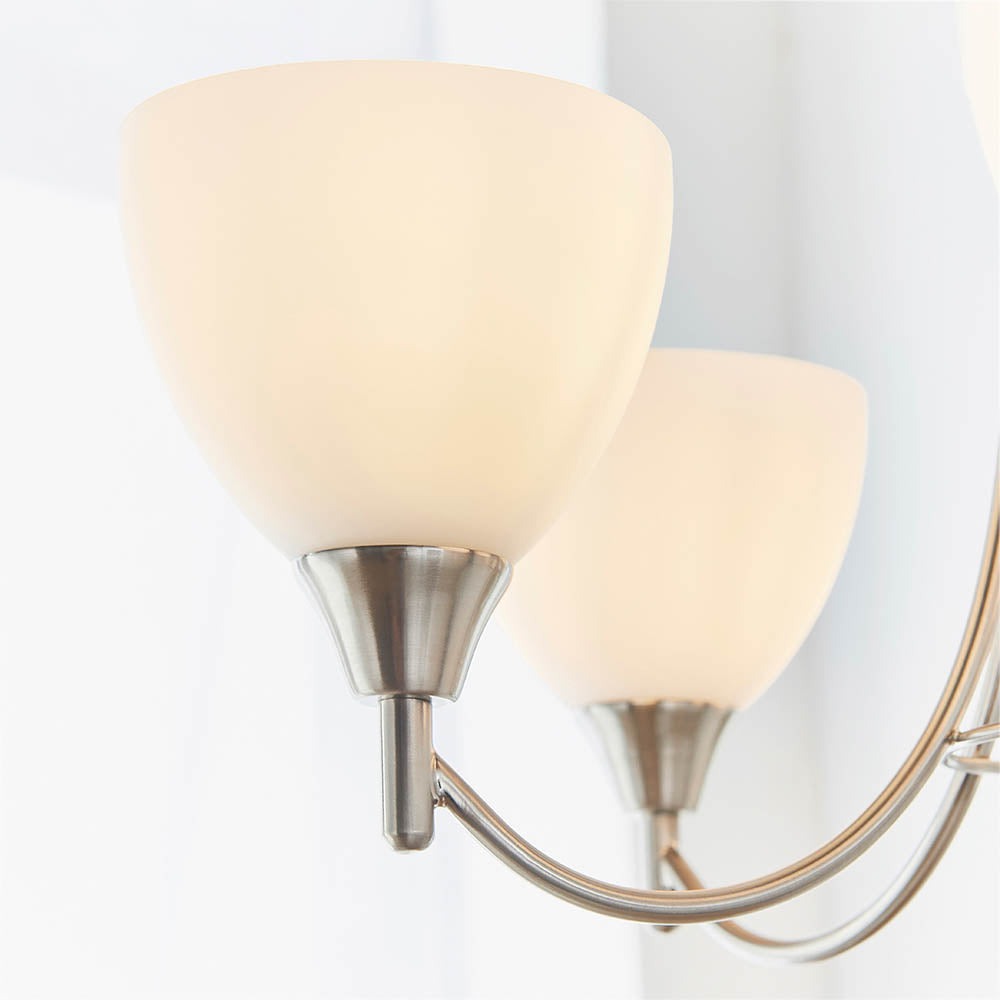 Alton 5 Light Pendant Ceiling Light Satin Chrome