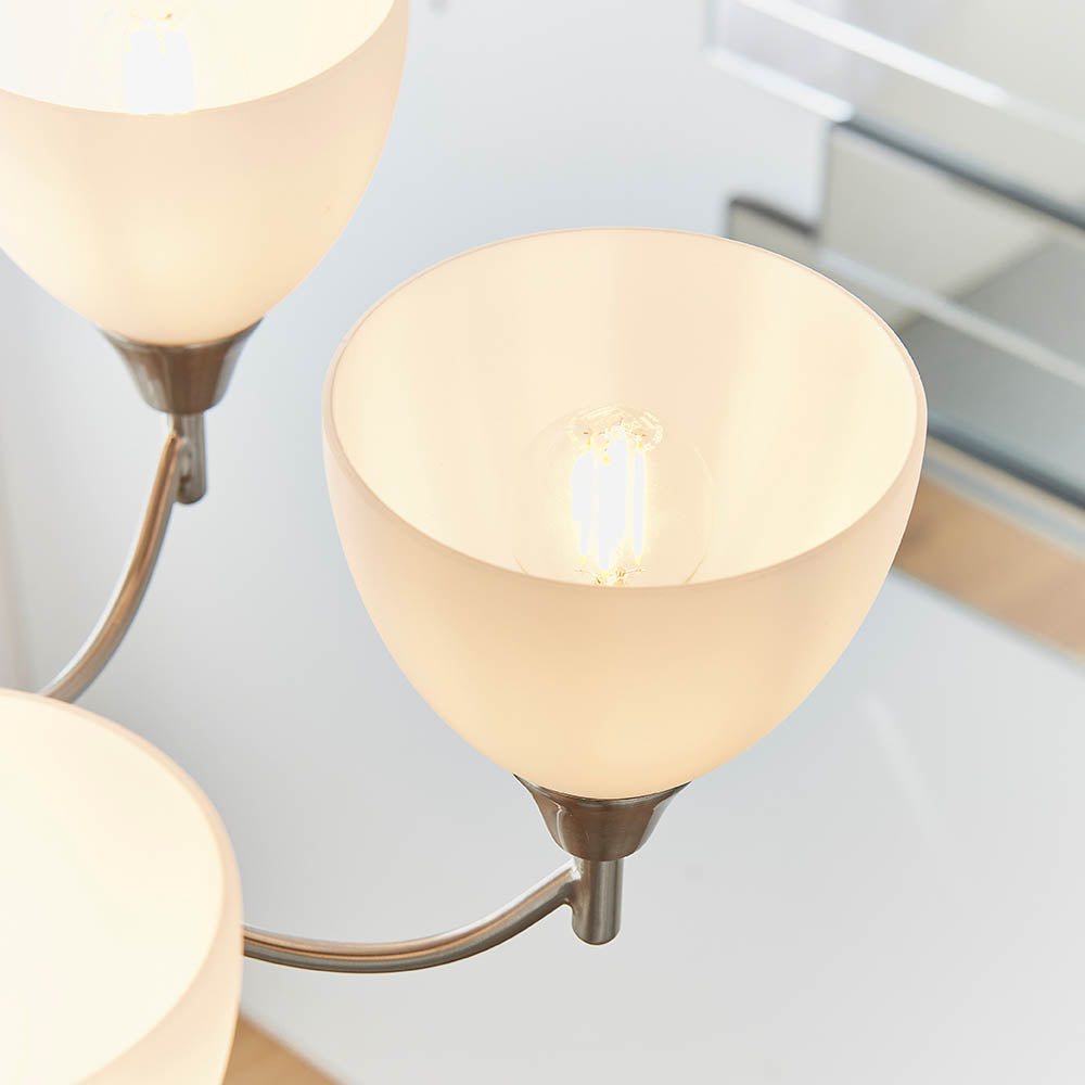 Alton 5 Light Pendant Ceiling Light Satin Chrome