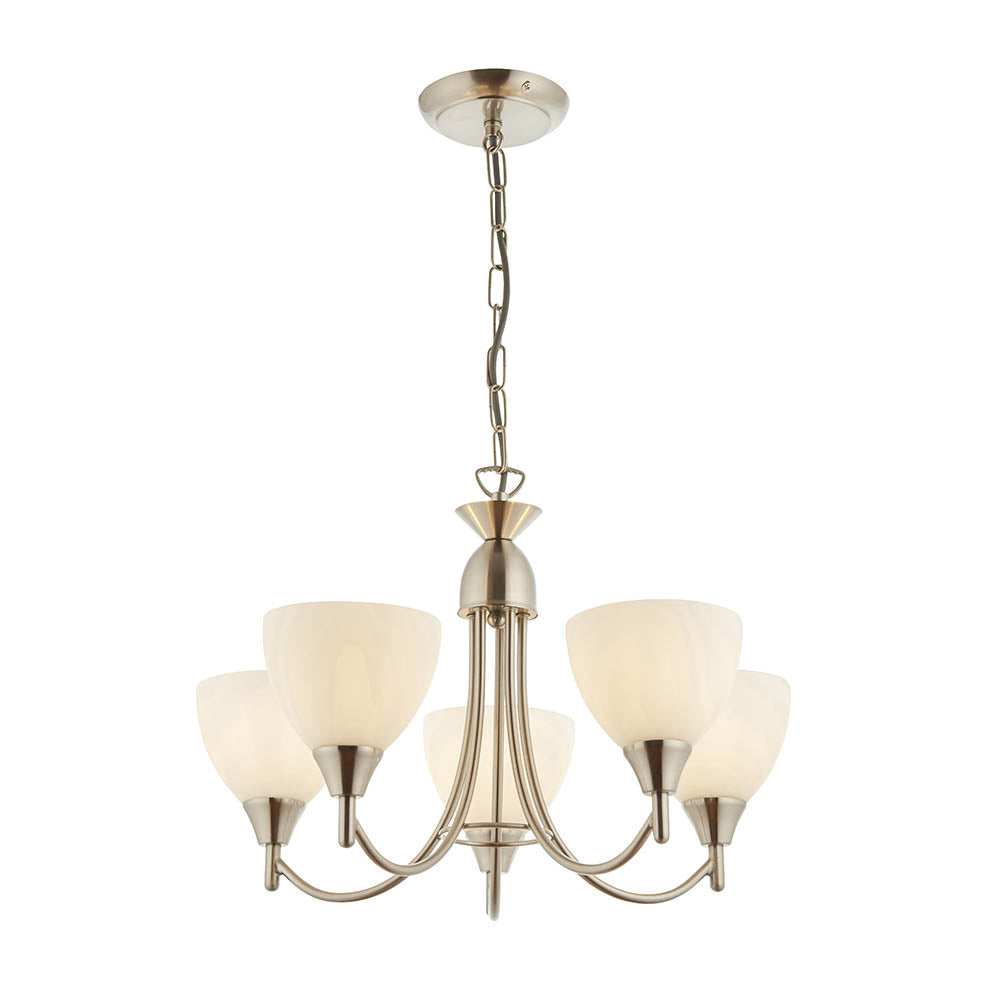 Alton 5 Light Pendant Ceiling Light Satin Chrome