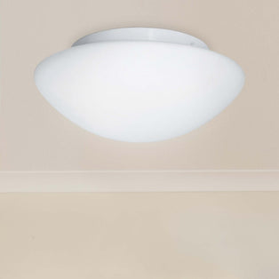 Small Flush Bathroom Ceiling Light White 30cm