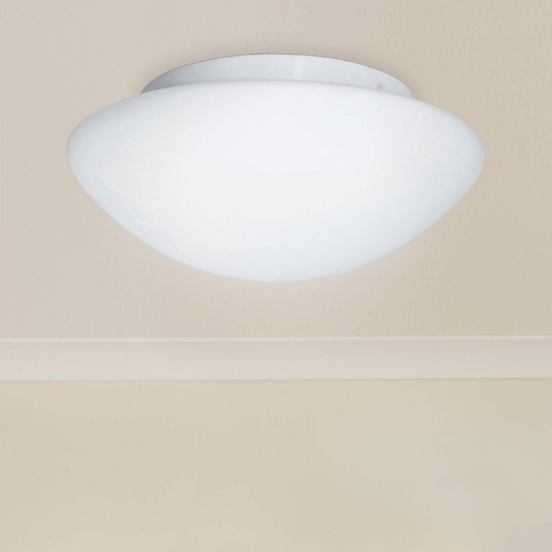 Small Flush Bathroom Ceiling Light White 30cm