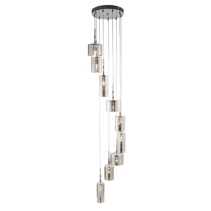 Glass Shade Multi Drop Pendant Light