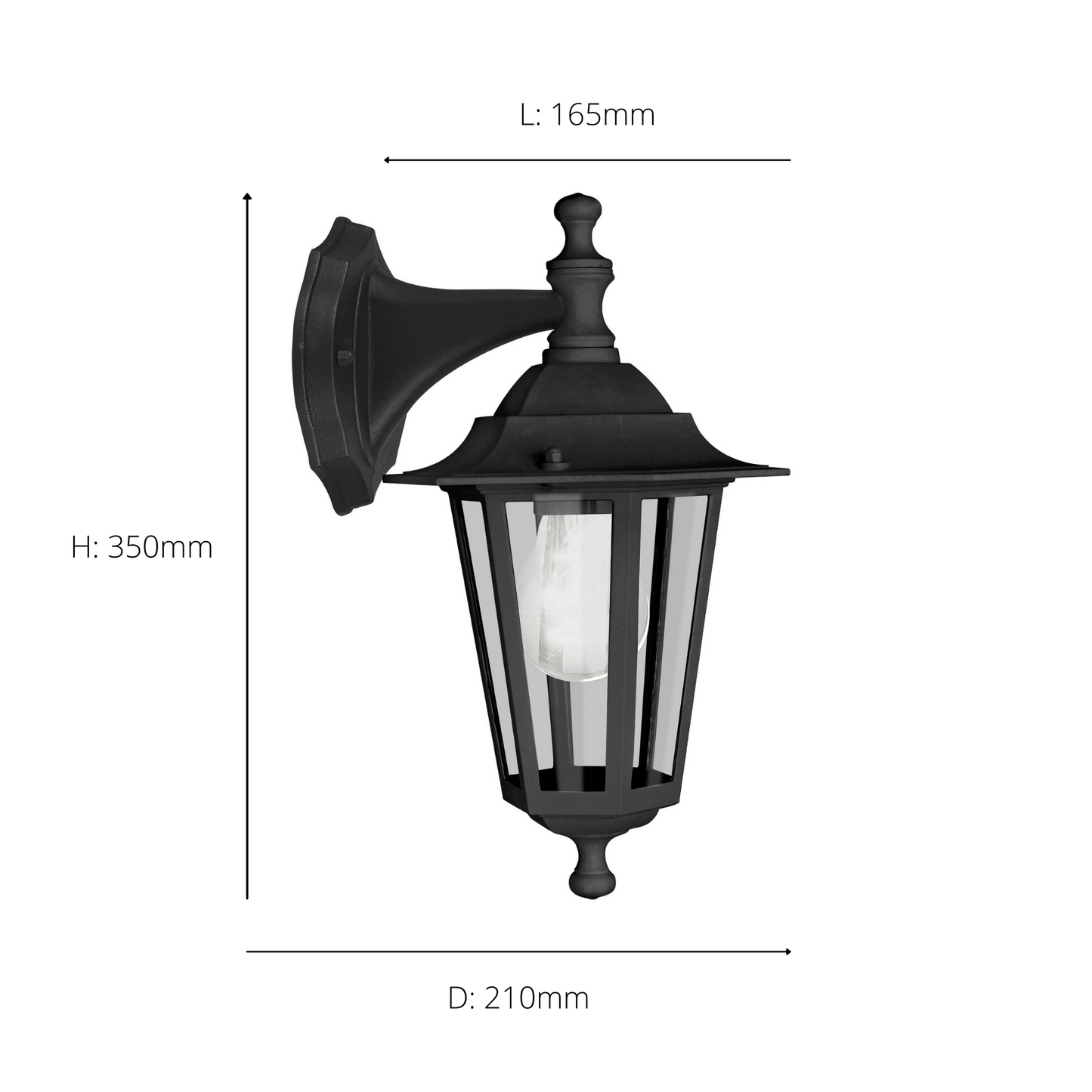 Laterna Black Outdoor Wall Light