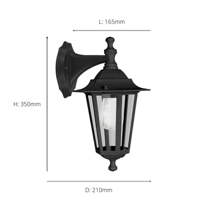 Laterna Black Outdoor Wall Light