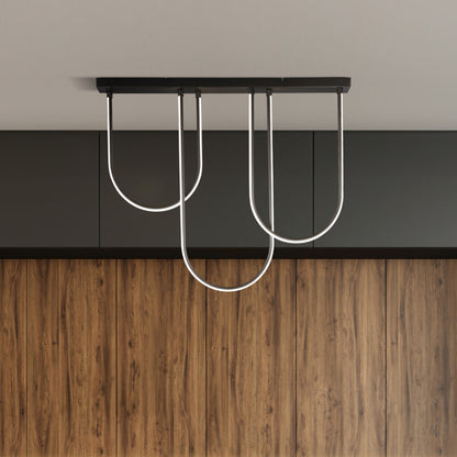 Chime Matte Black LED Ceiling Pendant Bar