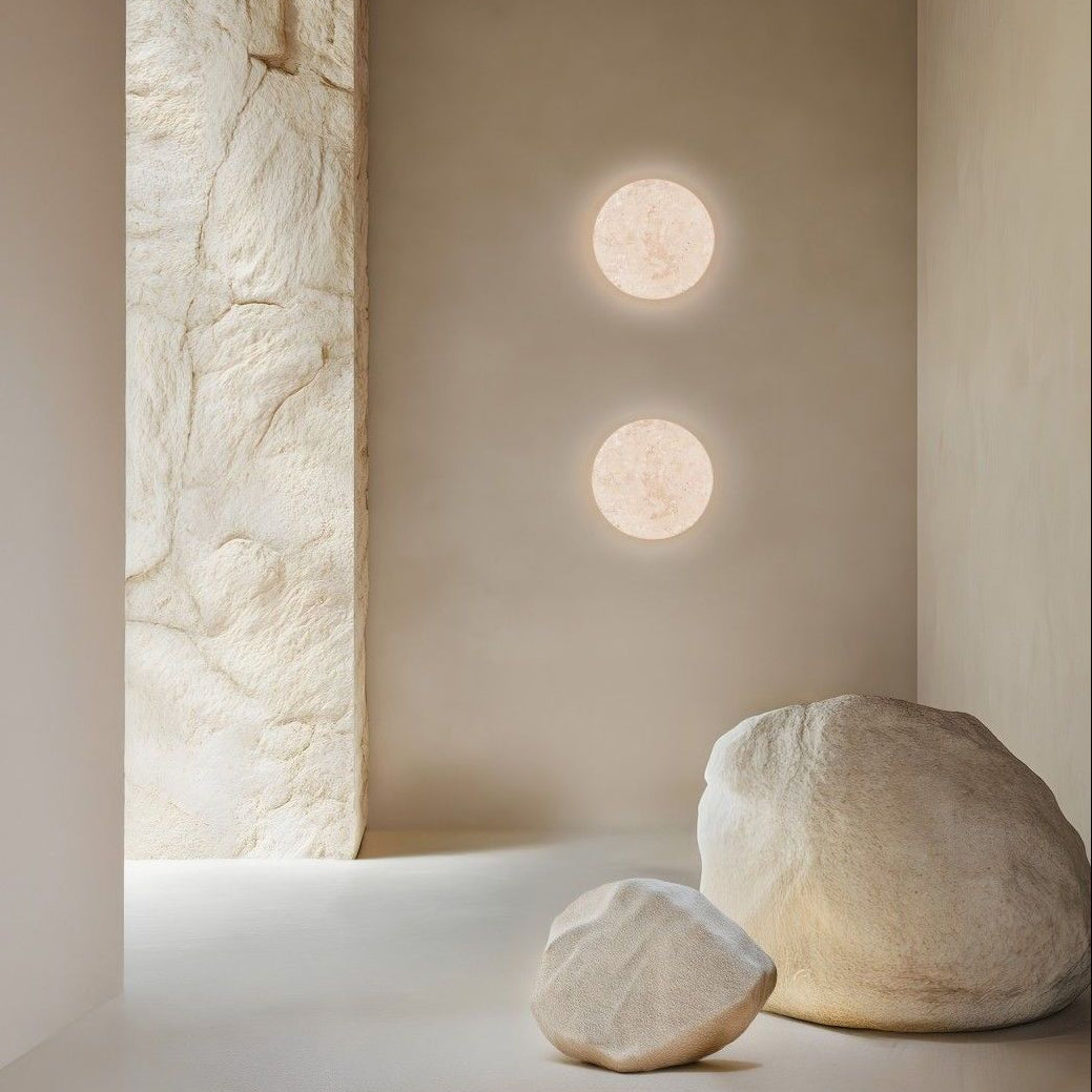 Bobbin Travertine Wall Light