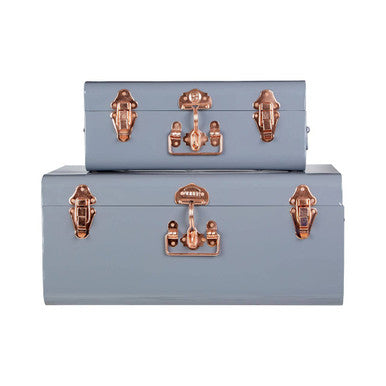 Set of Two Storage Trunks - Grey