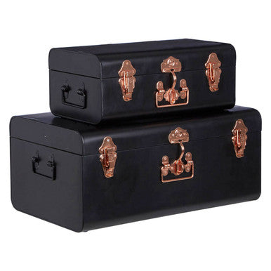 Set of Two Storage Trunks - Black
