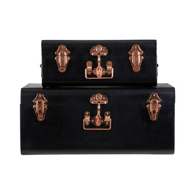 Set of Two Storage Trunks - Black