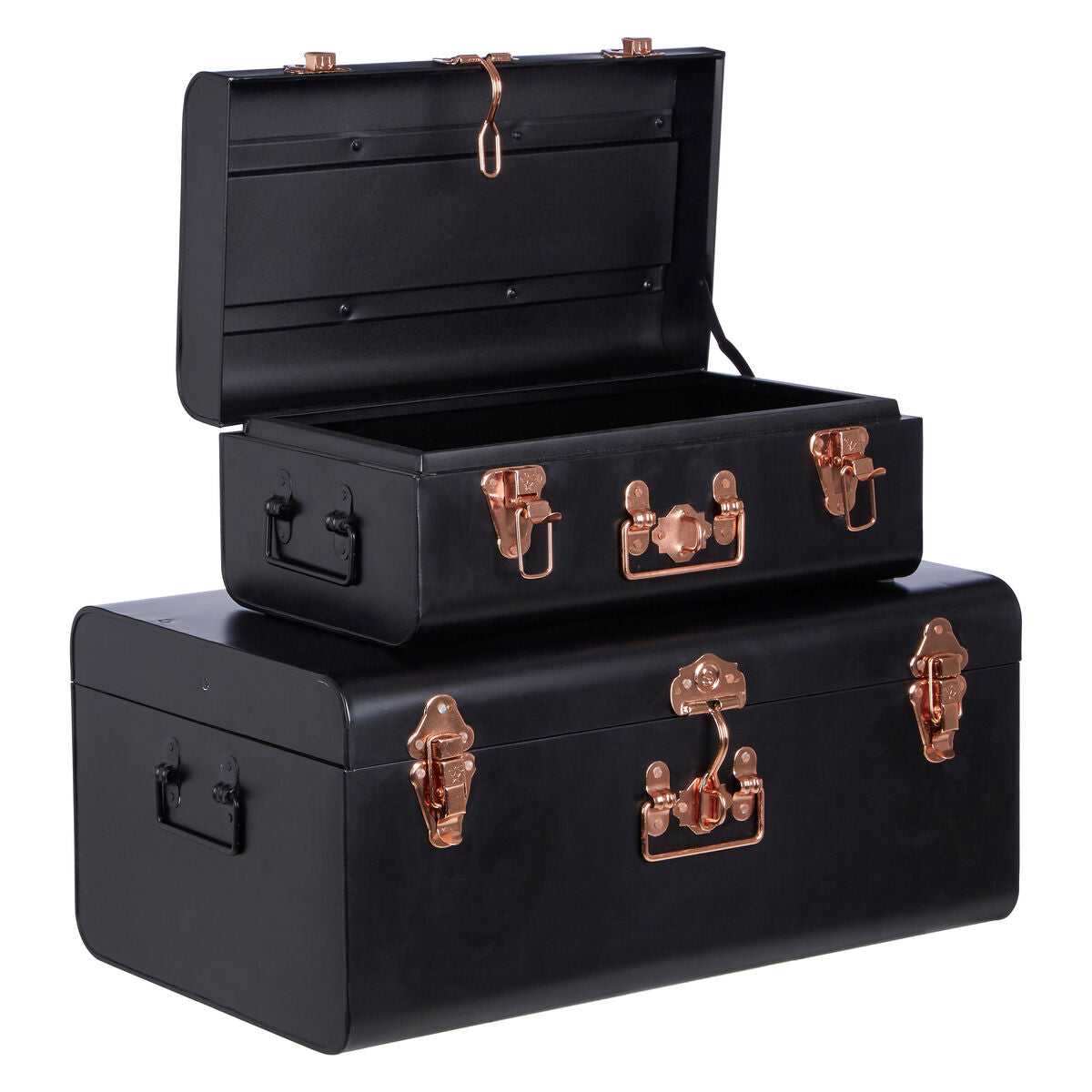 Set of Two Storage Trunks - Black