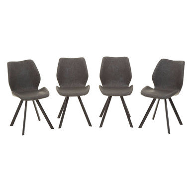 Weston White Marble Effect Round Dining Table and 6 Chairs Set