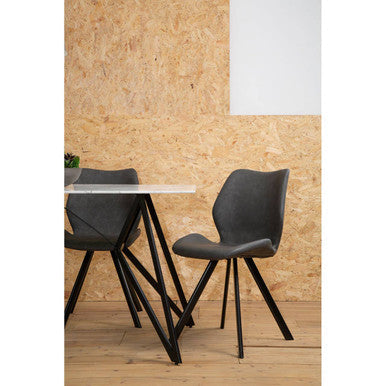 Weston White Marble Effect Rectangular Dining Table and 6 Chairs Set