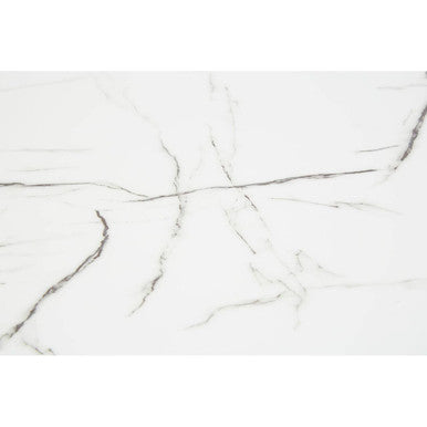 Weston White Marble Effect Rectangular Dining Table and 6 Chairs Set