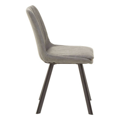 Westford Wood Effect Dining Table with 6 Grey Dining Chairs Set