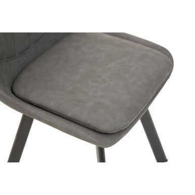 Westford Wood Effect Dining Table with 6 Grey Dining Chairs Set