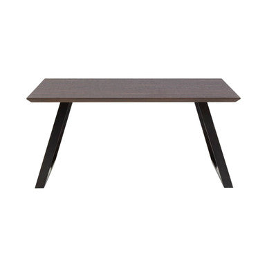 Westford Wooden Effect Dining Table with 6 Grey Dining Chairs Set