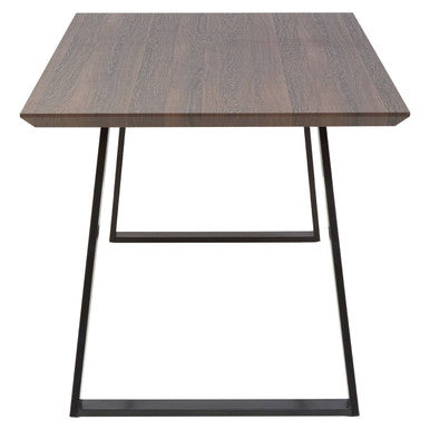 Westford Wooden Effect Dining Table with 6 Grey Dining Chairs Set