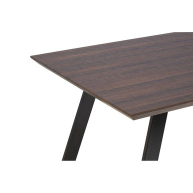Westford Wooden Effect Dining Table with 6 Grey Dining Chairs Set