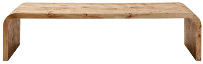 Mota Natural Burl Wood Curved Coffee Table