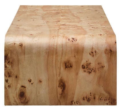 Mota Natural Burl Wood Curved Coffee Table