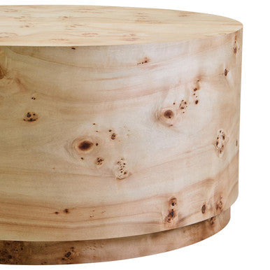 Mota Natural Burl Wood Round Coffee Table