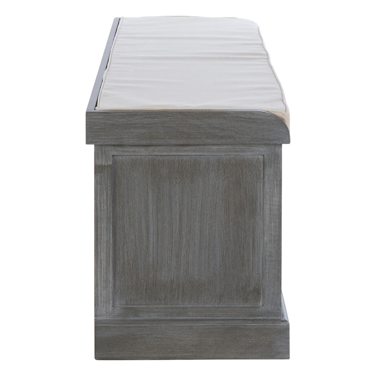 Heritage Wooden and Rattan 3 Drawer Storage Bench with Cream Cushion