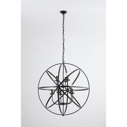 Orbit 8 Light Matte Black Pendant Ceiling Light