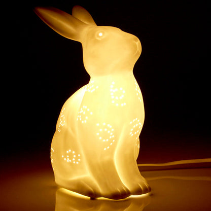 Kids Rabbit Ceramic Night Light