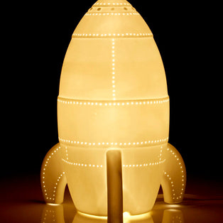 Kids Rocket Ceramic Night Light
