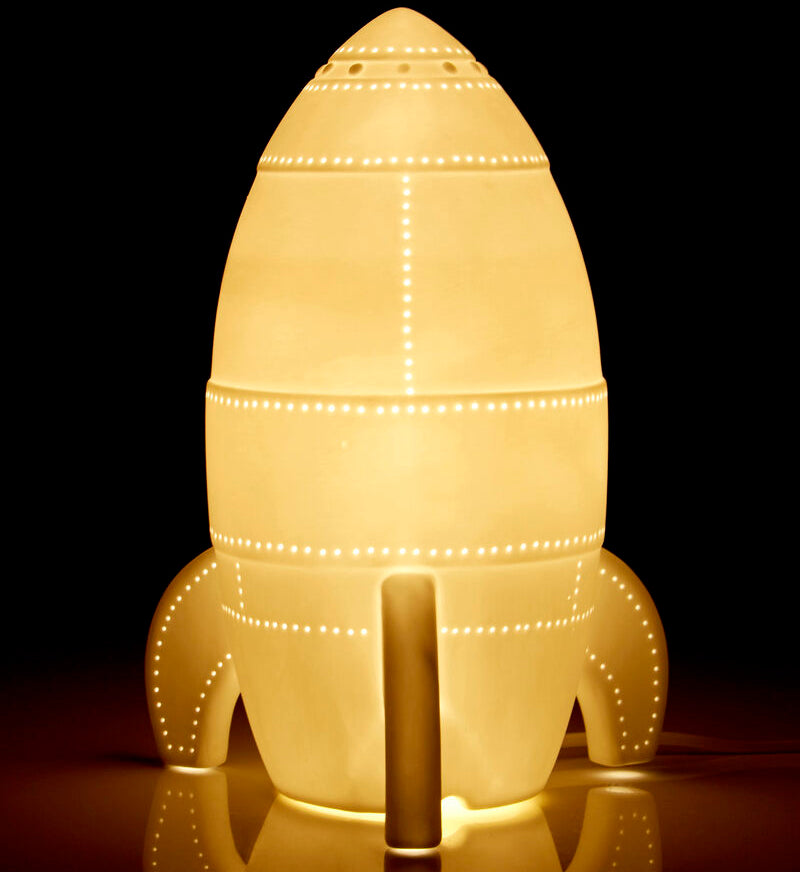 Kids Rocket Ceramic Night Light