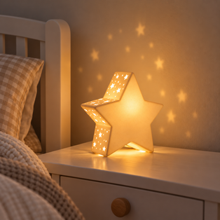 Kids Star Ceramic Night Light