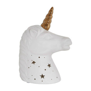 Kids Unicorn with Gold Horn Ceramic Night Light