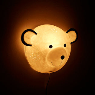 Kids Ceramic Bear Wall Night Light