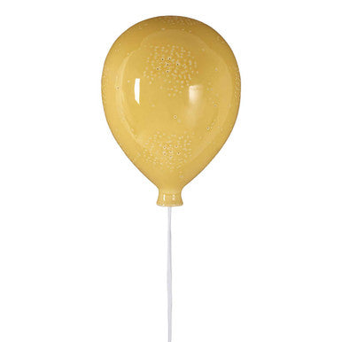 Kids Yellow Balloon Ceramic Wall Night Light