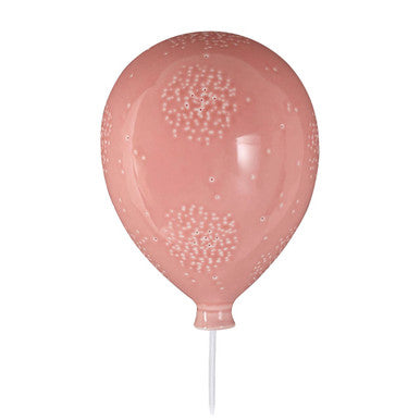 Kids Pink Balloon Ceramic Wall Night Light