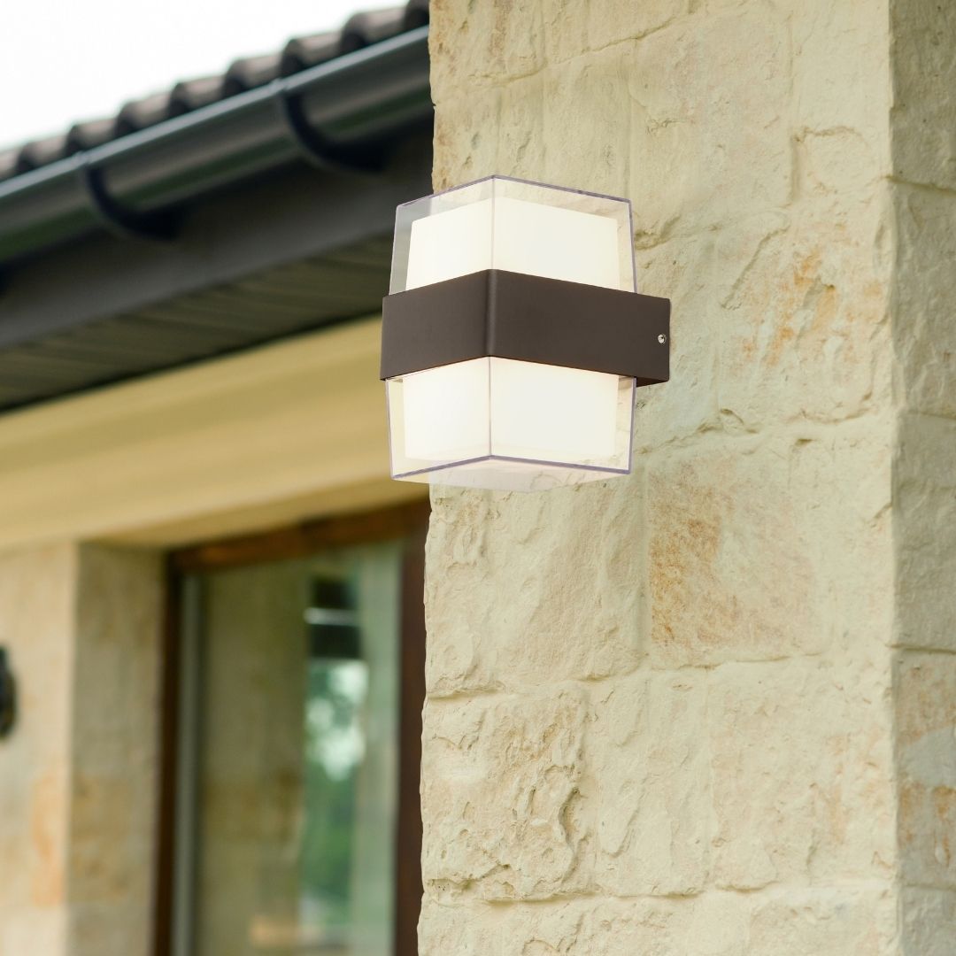 Pittsburgh Black Outdoor Square LED Wall Light