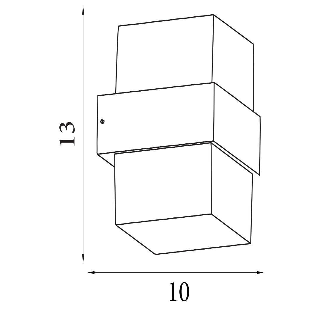 Pittsburgh Black Outdoor Square LED Wall Light
