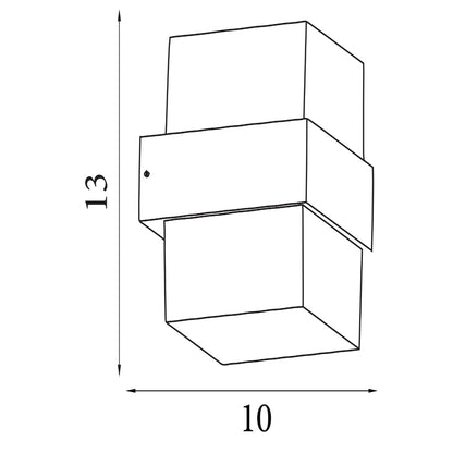 Pittsburgh Black Outdoor Square LED Wall Light