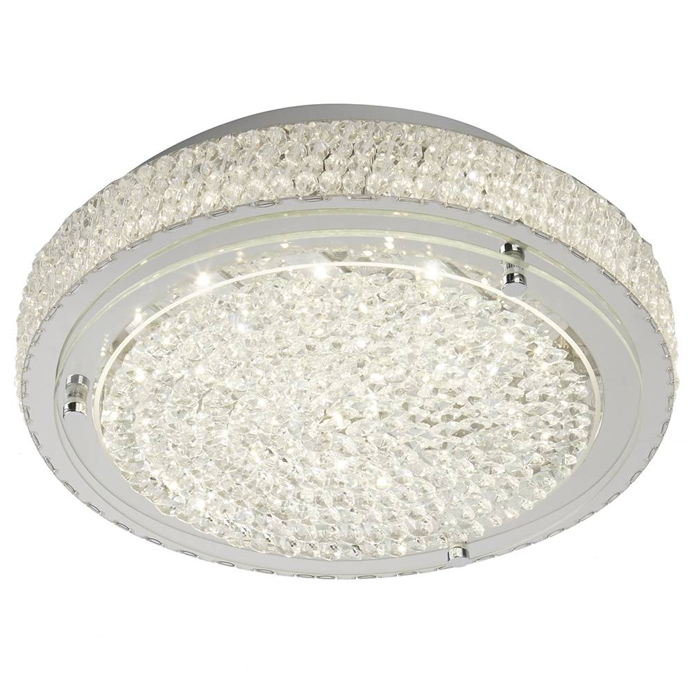 Vesta Polished Chrome LED Flush Ceiling Light