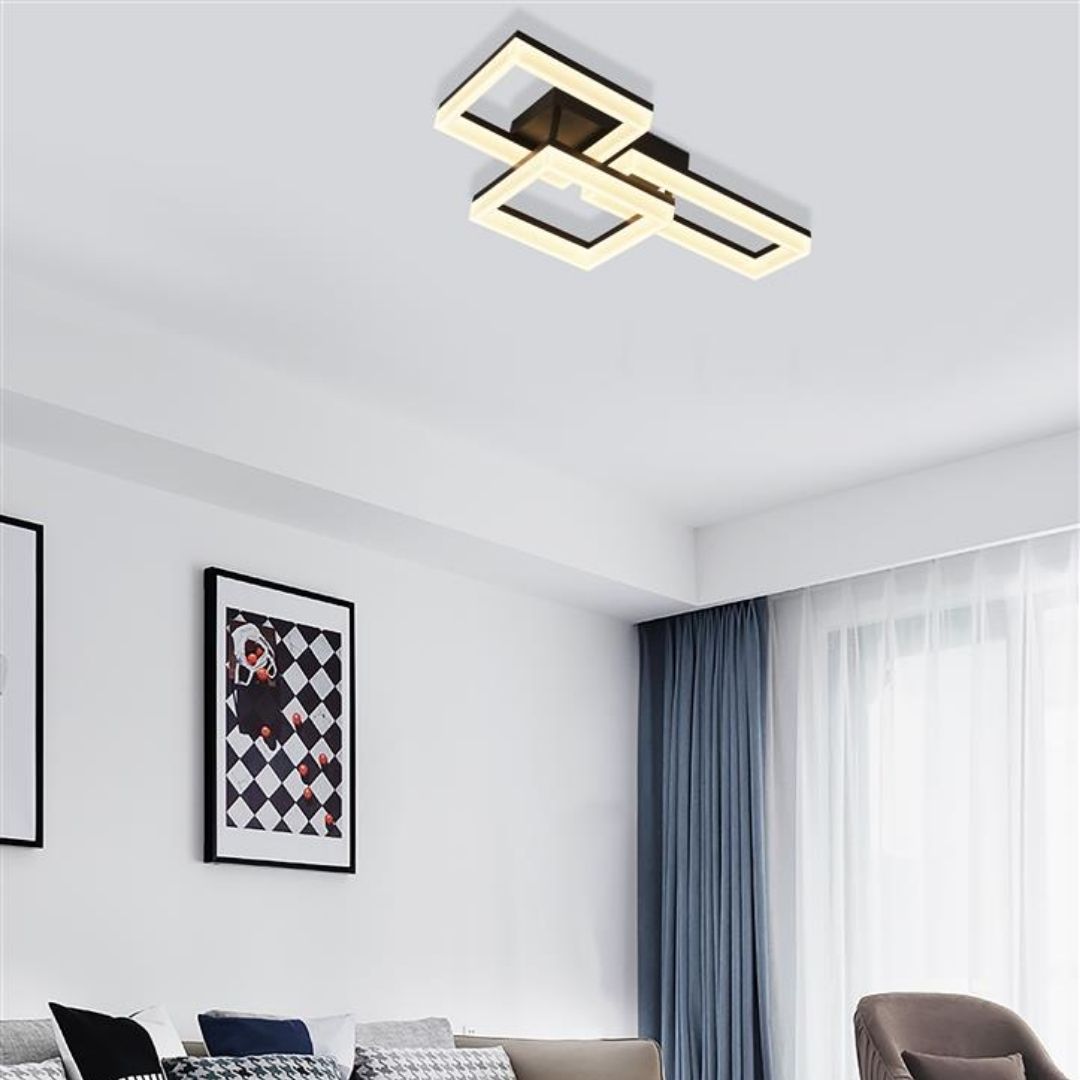 Wall Art II Matte Black LED Flush Ceiling Light
