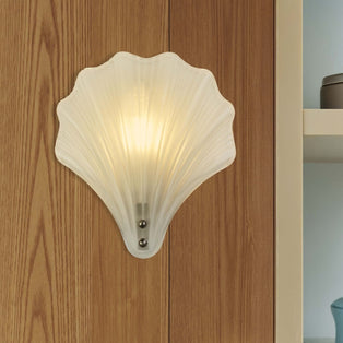 Shell Silver & Frosted Glass Wall Light