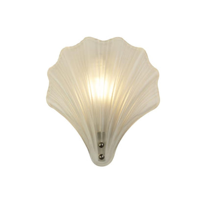 Shell Silver & Frosted Glass Wall Light