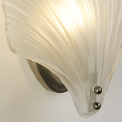 Shell Silver & Frosted Glass Wall Light