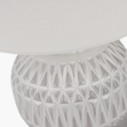 Anneli White Aztec Ceramic Table Lamp