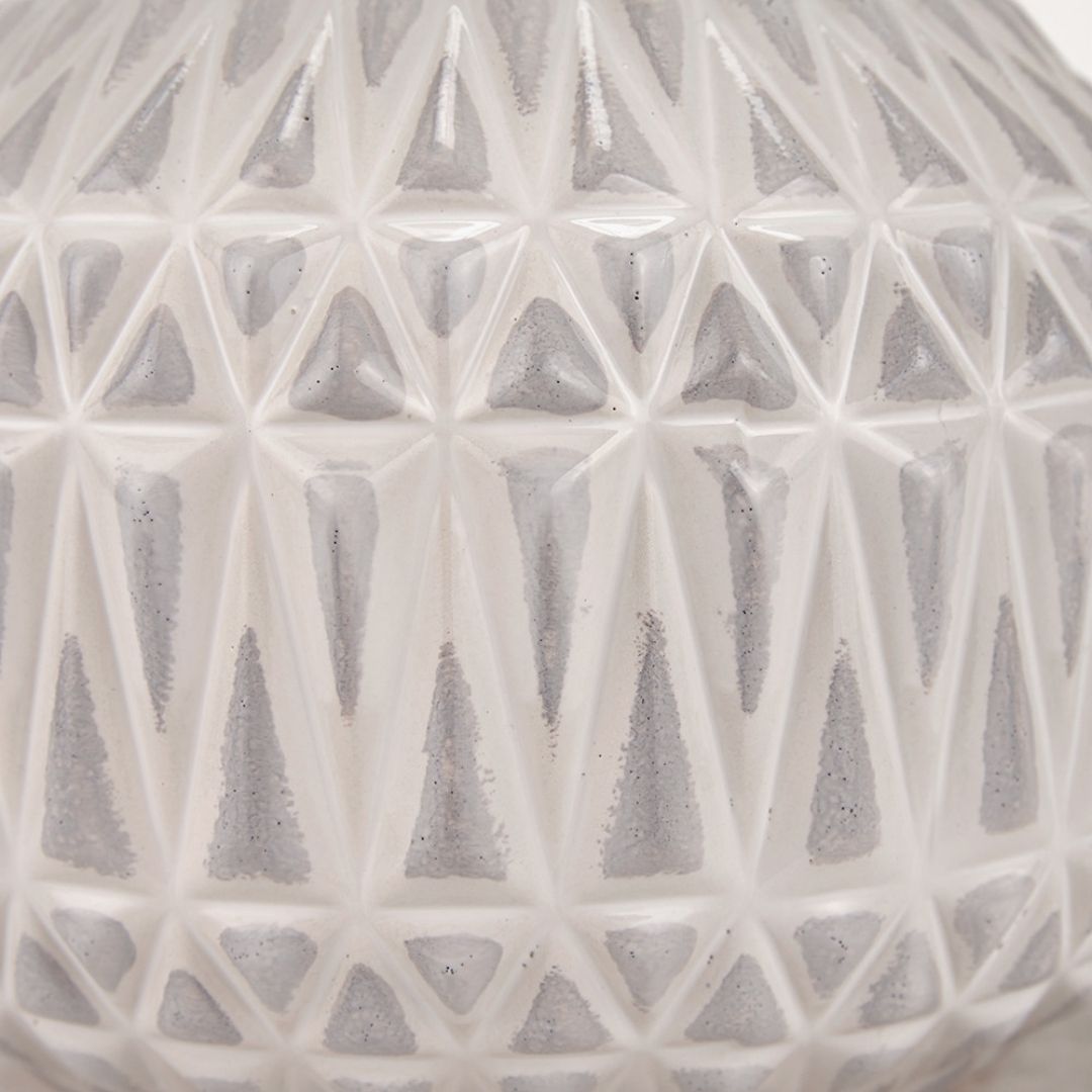 Anneli White Aztec Ceramic Table Lamp