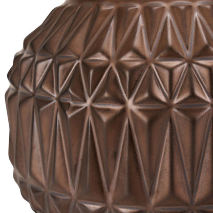 Anneli Bronze Aztec Ceramic Table Lamp with Natural Shade