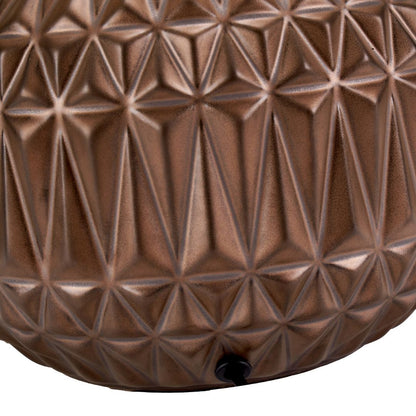 Anneli Bronze Aztec Ceramic Table Lamp with Natural Shade
