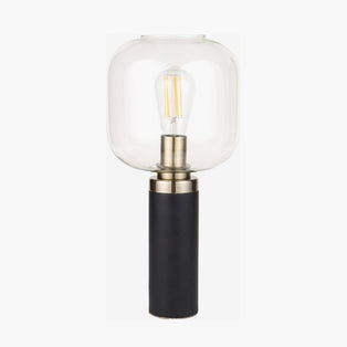 Florence Black & Glass Table Lamp